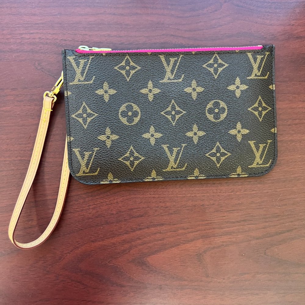 Louis Vuitton Monogram Brown and Gold Wristlet